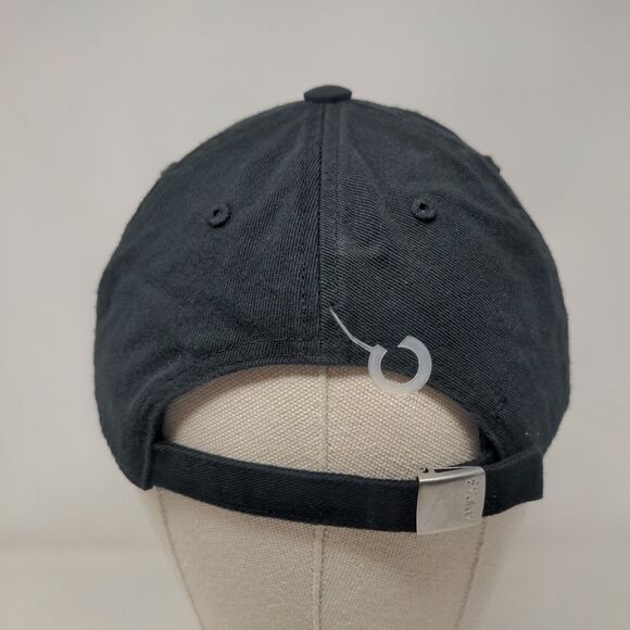 Adidas Slideback Hat Black One Size Adjustable Vented Holes 6 Panel Climalite - Picture 5 of 8